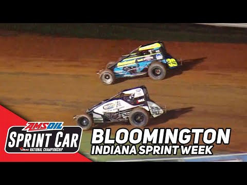 HIGHLIGHTS: USAC AMSOIL National Sprint Cars | Bloomington Speedway | July 28, 2023 - dirt track racing video image