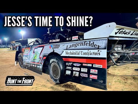 Jesse Goes for Another Win! Local Late Model Racing at Southern Raceway - dirt track racing video image