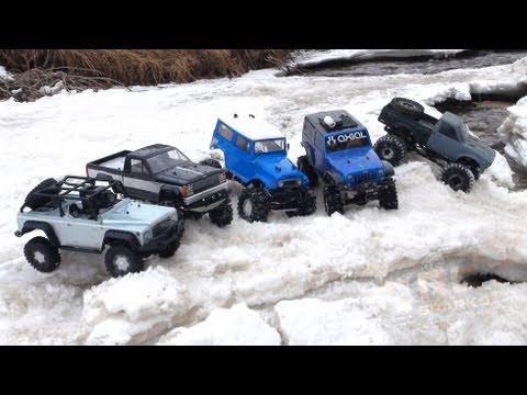 RC ADVENTURES - Scale 4x4 RC Trucks - Group Trail Crawl - PART 1 / Spring 2011 - UCxcjVHL-2o3D6Q9esu05a1Q