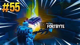 nuevo fortbyte 55 se encuentra en lomas lugubres - visita conejo cerdo y llama fortnite