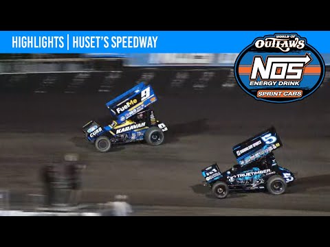 World of Outlaws NOS Energy Drink Sprint Cars Huset's Speedway, June 22, 2022 | HIGHLIGHTS - dirt track racing video image