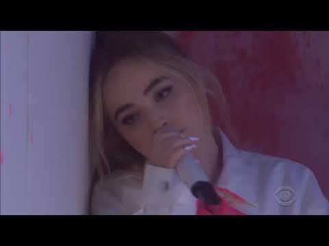 Sabrina Carpenter performing "Almost Love" at the late late show with James Cord