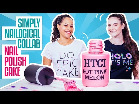 How To Make A NAIL POLISH BOTTLE CAKE with SIMPLY NAILOGICAL! Pink Ombré Cake And A Shimmery Luster! - UCvM1hVcRJmVWDtATYarC0KA