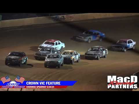 Crown Vic Feature - Cherokee Speedway 5/26/24 - dirt track racing video image