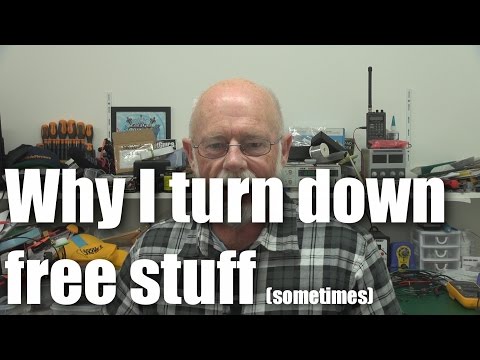 Why I turn down (some) free stuff - UCahqHsTaADV8MMmj2D5i1Vw