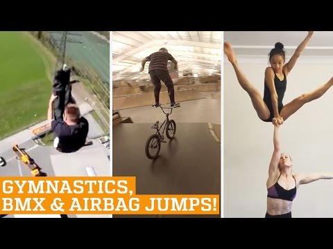 TOP FIVE: Acrobatic Gymnastics, BMX & Extreme Airbag Jumps | PEOPLE ARE AWESOME - UCIJ0lLcABPdYGp7pRMGccAQ