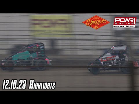 12.16.23 POWRi National Midget League| Knepper 55 Highlights - dirt track racing video image