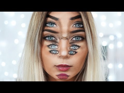 TRIPPY VISION ILLUSION HALLOWEEN MAKEUP TUTORIAL - UCBKFH7bU2ebvO68FtuGjyyw