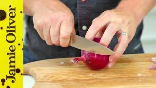 How To - Chop an Onion Without Using Crystals | Jamie Oliver
