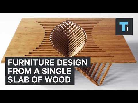 Furniture design from a single slab of wood - UCVLZmDKeT-mV4H3ToYXIFYg