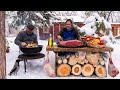 Grilled Beef Cutlets & Veggies with Hearty Soup  Rustic Stone Grill Flavors for Dinner