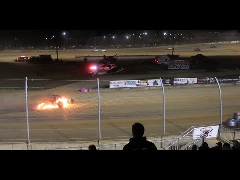 Lawrenceburg Speedway Buckeye Outlaw Sprint Series Feature Race [4/20/24] - dirt track racing video image