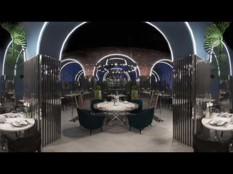 Indusrtrail design of the restaurant 360 degree
