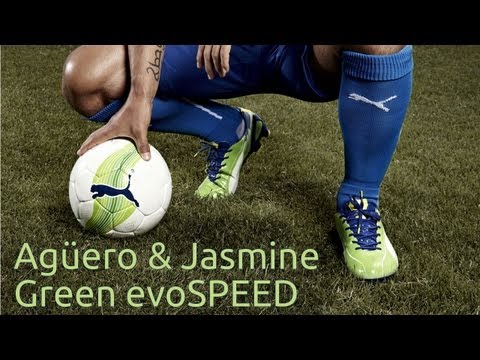 Sergio Aguero & the new Jamsine Green Puma evoSPEED Boots - UCs7sNio5rN3RvWuvKvc4Xtg