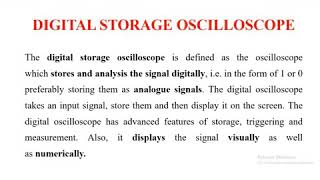 DSO - Digital Storage Oscilloscope