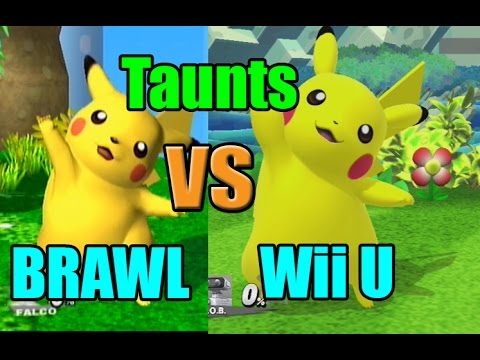 Taunt Comparisons in Super Smash Bros Wii U and Brawl (Graphic, Voice, Taunt Changes) - UCwtnZUOk44DCCFFT6QG6LdA