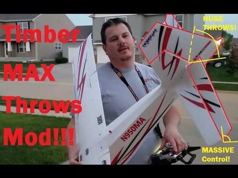 Horizon Hobby - Timber 1.5m - Elevator and Rudder MAX THROWS MOD - Flight Video! - UCVumEMd8O4mN1VwOPwVcLuA