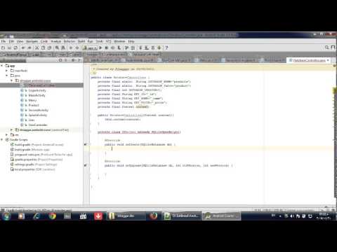 كورس برمجة تطبيقات الاندرويد  16 SQLite Create DATABASE and TABLE via SQLiteOpenHelper