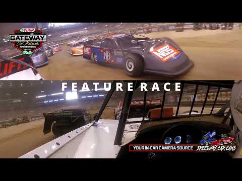 Winner #1C Kenny Collins - Heat &amp; Feature Gateway Dirt Nationals 2021 - In-Car Camera - dirt track racing video image