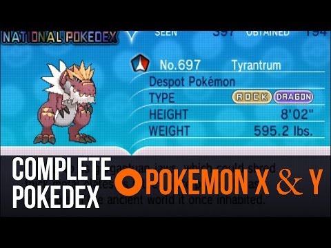 Pokemon X and Y - Complete Pokedex (All New Pokemon) - UCk2ipH2l8RvLG0dr-rsBiZw