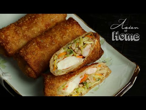 Asian at Home | Pork and Shrimp Egg Rolls - UCIvA9ZGeoR6CH2e0DZtvxzw