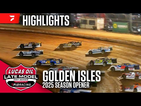 Lucas Oil Late Model Dirt Series | #SuperBowlOfRacing - Night 1 | Golden Isles Speedway - dirt track racing video image