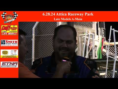 6.28.24 Attica Raceway Park Late Models A-Main - dirt track racing video image