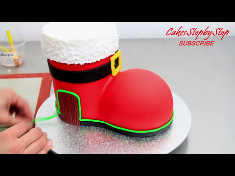 How To Make a SANTA BOOT HOUSE Cake by Cakes StepbyStep - UCjA7GKp_yxbtw896DCpLHmQ