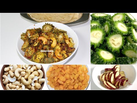 Kaju Karela Shakkarkand Sabji Video Recipe | Bitter Melon & Sweet Potato Stir Fry Bhavna's Kitchen