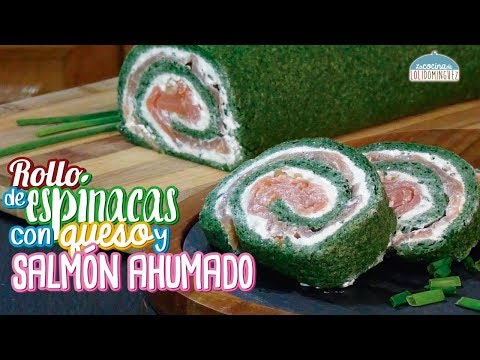 Brazo de gitano de espinacas con queso y salmón ahumado - Recetas paso a paso. Loli Domínguez - UC5ONfXPjWgqElh0NZaRJ1tg