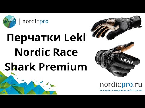 Перчатки Leki Nordic Race Shark Premium black-sand