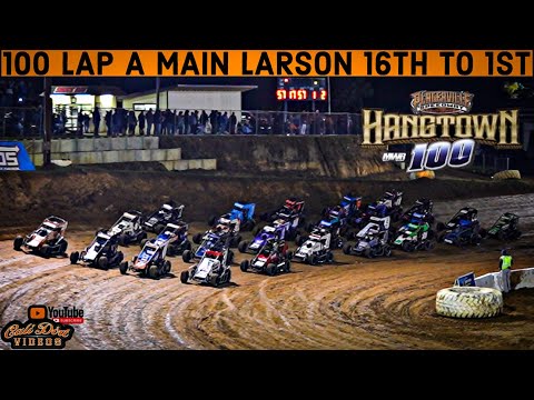 100 Laps A Main Hangtown 100 Night 2 Larson 16th To 1st USAC National Midgets Placerville Speedway - dirt track racing video image