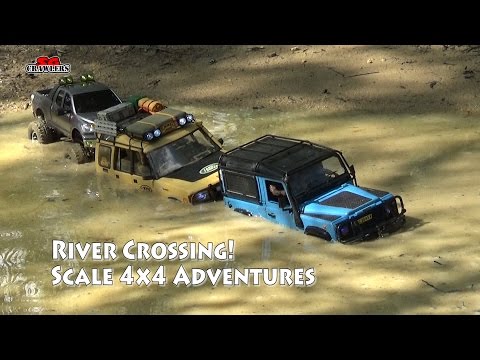 River Crossing Scale Trucks Offroad Adventures RC Toyota Hilux Land Rover Defender SCX10 RC4WD - UCfrs2WW2Qb0bvlD2RmKKsyw