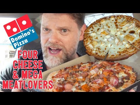 New Domino's Pizza Review - Mega Meatlovers and Four Cheese Deluxe - Greg's Kitchen - UCGXHiIMcPZ9IQNwmJOv12dQ