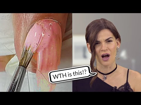 Nail Technician Reacts to her Client doing Soft Gel Extensions