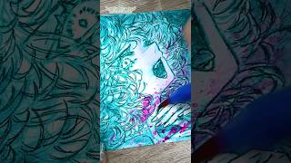 【アナログイラスト】†『怒りよ射せ』を描くメイキング🎨🦜#Shorts  #illustration #watercolor