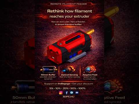 Review | RFF Pro (Remote Filament Feeder) Learn more #buffer #smart #filament #diy #hungarianproject