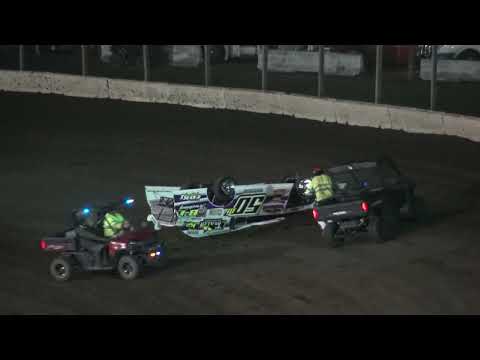 Brandon Davis wreck Mississippi Thunder Speedway May 5 2022 driver was OK - dirt track racing video image