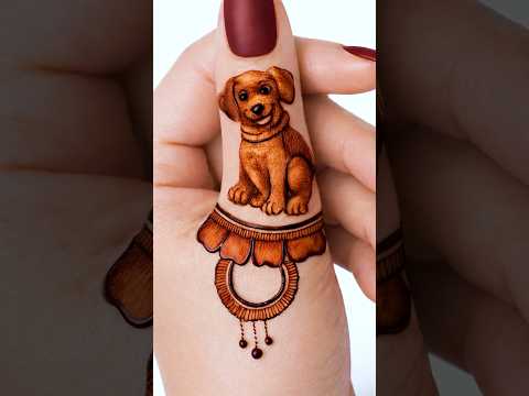 Puppy mehndi design for eid #mehndi #henna #short #shorts #reels
