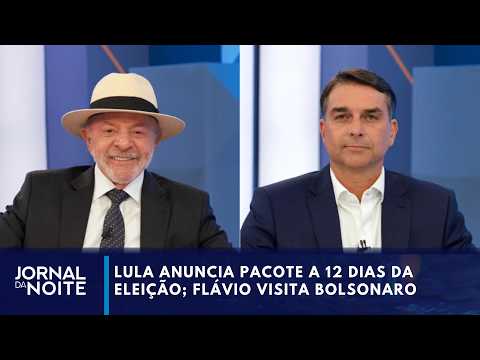 Lula anuncia pacote a 12 dias da eleição; Flávio visita Bolsonaro | Jornal da Noite