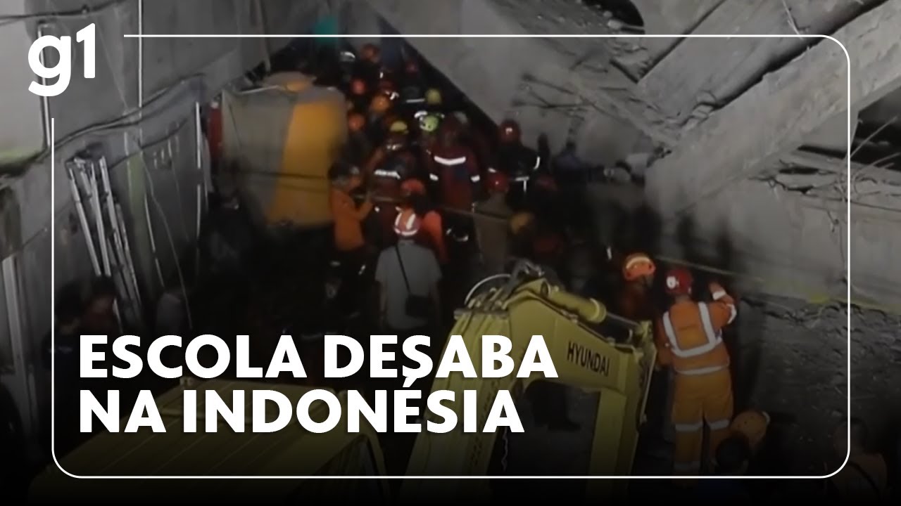 Escola desaba na Indonésia e deixa 3 mortos e 91 feridos