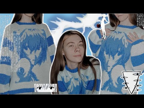 (≧▽≦)нарешті доробила светр з *ЄВАНГЕЛІОНОМ*(≧▽≦)