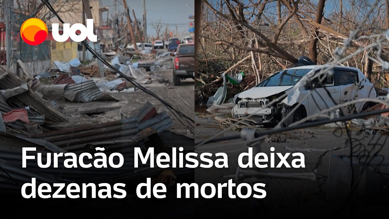 Furacão Melissa deixa dezenas de mortos na Jamaica e no Haiti fenômeno devastou cidades veja vídeo  TV Online Furacão Melissa deixa dezenas de mortos na Jamaica e no Haiti fenômeno devastou cidades veja vídeo