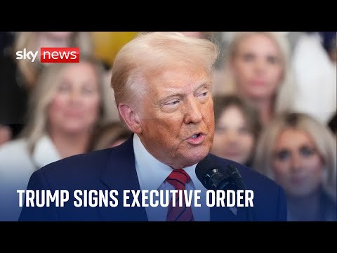 Live | Donald Trump signs executive order banning trans athletes from women's sport
