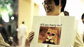 字卡求婚 (中文字幕) 馬男子求婚錄影 全世界女性都想說願意 Tim * Audrey