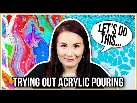 I Tried ACRYLIC POURING for the FIRST TIME! And THIS is What Happened...