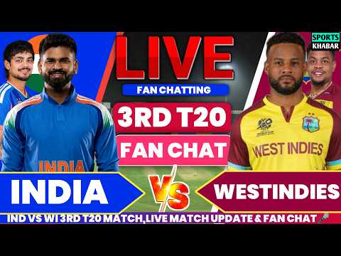 Ind vs Wi 3rd T20 <strong>Match</strong> Fan <strong>Chat</strong> | India vs Westindies Live Cricket Analysis | Sports khabar