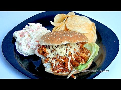 PULLED CHICKEN SANDWICH - پولڈ چکن سینڈوچ - पोलड चिकन सैंडविच  *COOK WITH - UCR9WXUxcp0bR9OWi5ersIHw