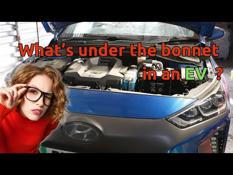 What's under the bonnet in an EV? A look at a 6 year old Hyundai Ioniq Electric 28kWh.