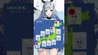 9月4日のお天気！皆様気をつけていってらっしゃいね～ #Vtuber #新人Vtuber #shorts #ひいらぎお天気 #vtuber